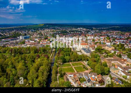 Donaueschingen Luftbild | Aerial View from the German Town Donaueschingen Stock Photo