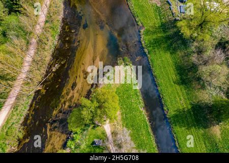 Donaueschingen Luftbild | Aerial View from the German Town Donaueschingen Stock Photo