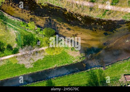 Donaueschingen Luftbild | Aerial View from the German Town Donaueschingen Stock Photo