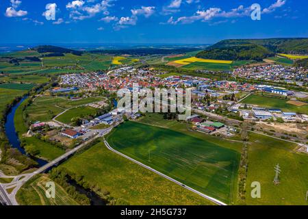 Geisingen Luftbild | Die Stadt Geisingen aus der Luft Stock Photo