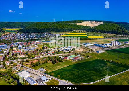 Geisingen Luftbild | Die Stadt Geisingen aus der Luft Stock Photo