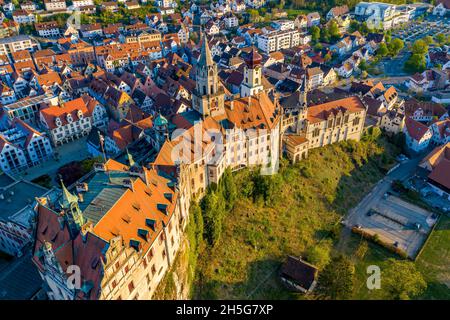 Sigmaringen aus der Luft | Luftbilder von Sigmaringen | Aerial View of the German Town Sigmaringen Stock Photo