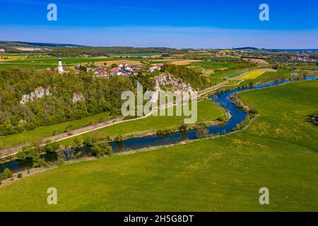 Die Donau aus der Luft | River Donau in Germany from above Stock Photo