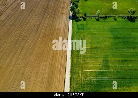 Die Donau aus der Luft | River Donau in Germany from above Stock Photo