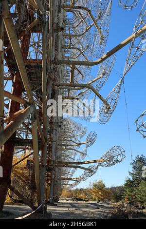 Duga Radar Early Warning Site in Ukraine Stock Photo