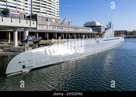 technical museum submarine WILHELM BAUER in the museum harbor of Bremerhaven Stock Photo