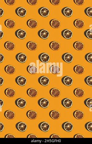 Seamless pattern with dried citrus slices  Stock Photo