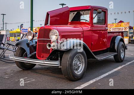 Reno, NV - August 6, 2021: 1933 Ford Model B Pickup Truck at a local car show. Stock Photo