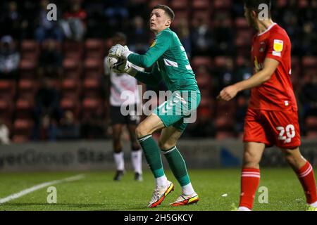 LONDON, UK. NOV 9TH Nathan Harness of Charlton Athletic with the ball during the EFL Trophy match between Leyton Orient and Charlton Athletic at the Matchroom Stadium, London on Tuesday 9th November 2021. (Credit: Tom West | MI News) Credit: MI News & Sport /Alamy Live News Stock Photo