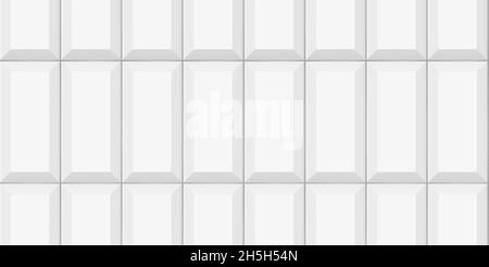 White vertical subway tile seamless pattern. Wall with brick texture. Vector geometric background design Stock Vector