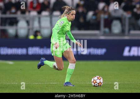 Turin, Italy, 9th November 2021. Kathrin-Julia Hendrich of VfL Wolfsburg during the UEFA Womens Champions League match at Juventus Stadium, Turin. Picture credit should read: Jonathan Moscrop / Sportimage Credit: Sportimage/Alamy Live News Stock Photo