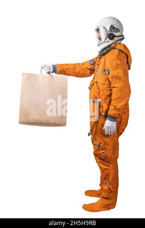 paper bag astronaut helmet craft