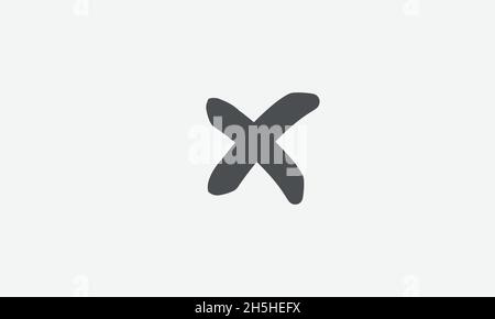 Wrong cross vector logo design Stock Vector