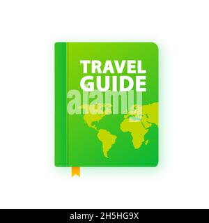 Travel guide book icon. Vector stock illustration. Stock Vector