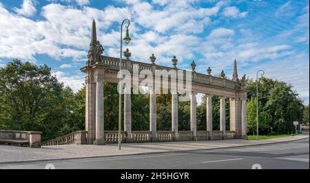 The Colonnades at the Glienicke Bridge in Berlin Wannsee, Berlin, Germany Stock Photo