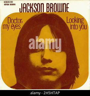 Vintage single record cover - 1972 - Browne, Jackson - Doctor, My Eyes - Ger Stock Photo