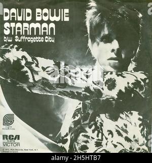 Vintage single record cover - 1972- David Bowie - Starman - USA Stock Photo