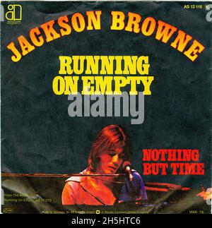 Vintage single record cover - 1978 - Browne, Jackson - Running On Empty - D Stock Photo