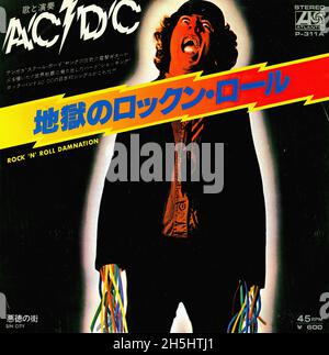 Vintage single record cover - AC-DC - Highway To Hell - D - 1979