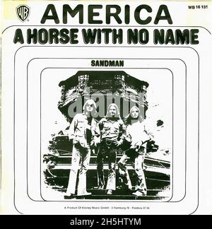 Vintage single record cover - America - A Horse With No Name - D - 1971 Stock Photo