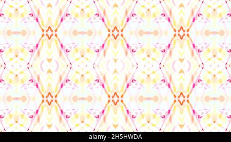 Watercolr Kaleidoscope Pattern. Stock Photo
