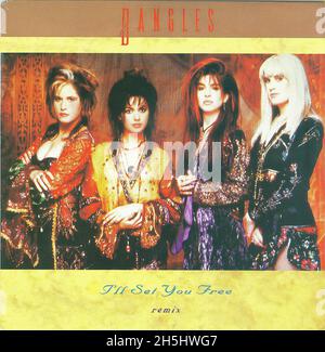 Vintage single record cover - Bangles, The - I'll Set You Free - D - 1989 02 Stock Photo