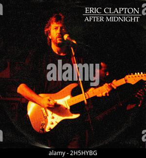Vintage single record cover - Clapton, Eric - 14 - After Midnight - D - 1981 Stock Photo