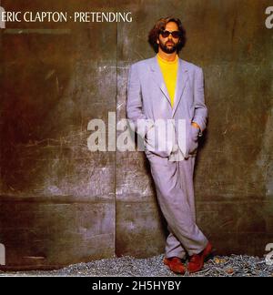Vintage single record cover - Clapton, Eric - 19 - Pretending - D - 1989 Stock Photo