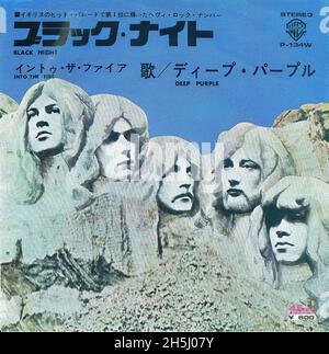 Vintage single record cover - Deep Purple - Black Night - Japan - 1970 Stock Photo