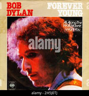 Vintage single record cover - Dylan, Bob - Forever Young - D - 1978 Stock Photo