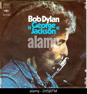 Vintage single record cover - Dylan, Bob - George Jackson - D - 1971 Stock Photo
