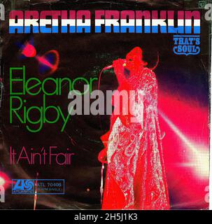 Vintage single record cover - Franklin, Aretha - Eleanor Rigby - D -1969 Stock Photo