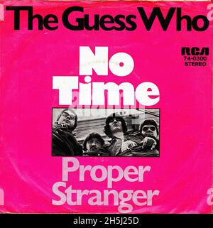 Vintage single record cover - Guess Who, The - No Time - D - 1969 Stock Photo