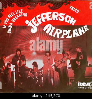 Vintage single record cover - Jefferson Airplane - Triad - D - 1968 Stock Photo