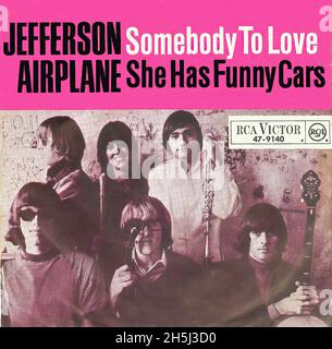 Vintage single record cover - Jefferson Airplane - Somebody To Love - D - 1967 Stock Photo