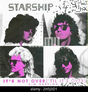 Vintage single record cover - Jefferson Starship - It's Not Over - D - 1987 Stock Photo