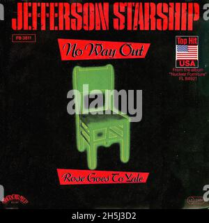 Vintage single record cover - Jefferson Starship - No Way Out - D - 1984 Stock Photo