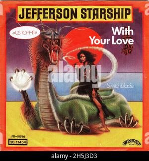 Vintage single record cover - Jefferson Starship - With Your Love - D - 1976 Stock Photo