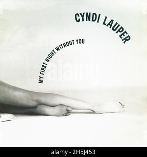Vintage single record cover - Lauper, Cyndi - My First Night Without You - NL - 1989 Stock Photo