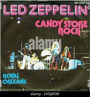 Vintage single record cover - Led Zeppelin - Candy Store Rock - D - 1976 Stock Photo