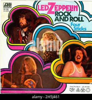 Vintage single record cover - Led Zeppelin - Rock And Roll - D - 1972 Stock Photo