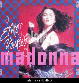 Vintage single record cover - Madonna - Express Yourself - D