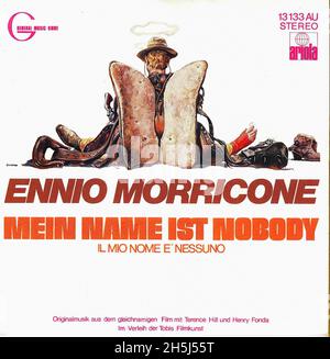 Vintage single record cover - Mein Name Ist Nobody - Ennio Mirricone - D - 1973 Stock Photo