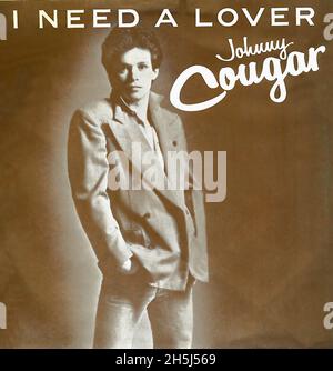 Vintage single record cover - Mellencamp, John Cougar - I Need A Lover - UK - 1978 Stock Photo