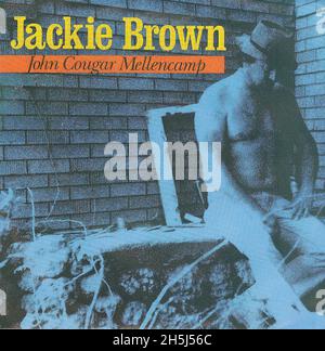 Vintage single record cover - Mellencamp, John Cougar - Jackie Brown - D - 1989 Stock Photo