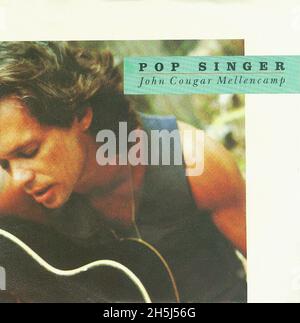Vintage single record cover - Mellencamp, John Cougar - Pop Singer - D - 1989 Stock Photo