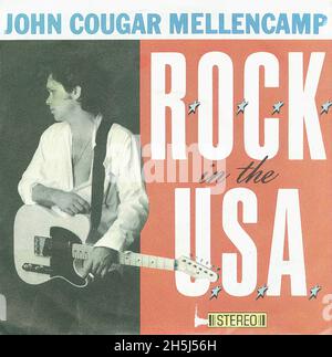 Vintage single record cover - Mellencamp, John Cougar - Rock In The USA - NL - 1986 Stock Photo