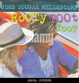 Vintage single record cover - Mellencamp, John Cougar - Rooty Toot Toot - NL - 1987 Stock Photo