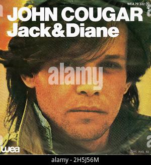Vintage single record cover - Mellencamp, John Cougar - Jack & Diane - D - 1982 Stock Photo
