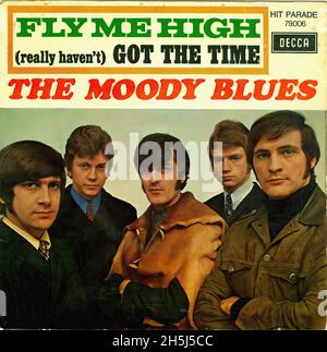 Vintage single record cover - Moody Blues, The - Fly Me High - F - 1967 Stock Photo